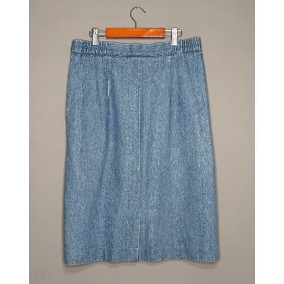 VTG Ashley Light Wash Denim Skirt Size: 12 Made in USA - Picture 2 of 3